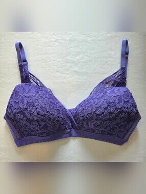 NEW Knix Knixy Lace Deep-V Bralette (Purple)